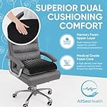 Large Seat Cushion (19” x 17” x 3”) Memory Foam for Office Chair, Wheelchair Cushions, Floor Pillow | Cushion Back Pain Coccyx Pain Relief | Plush Velvet Cover with Carry Handle - Image 4