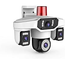 Yoosee 4 Lens Wifi 14MP Security Outdoor Camera, Smart Night Vision/Two Way Intercom/Motion Alarm/Human Tracking/TF Card Cloud Recording, Network Surveillance CCTV with 2m PowerAPP NO Ads 4 Lens