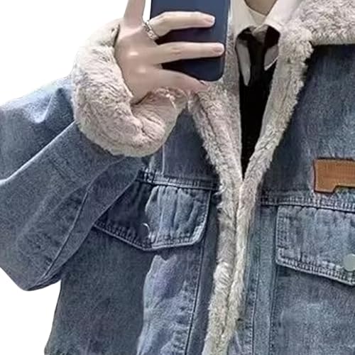 Chaqueta de hombre estilo sherpa denim con forro térmico miniatura 4