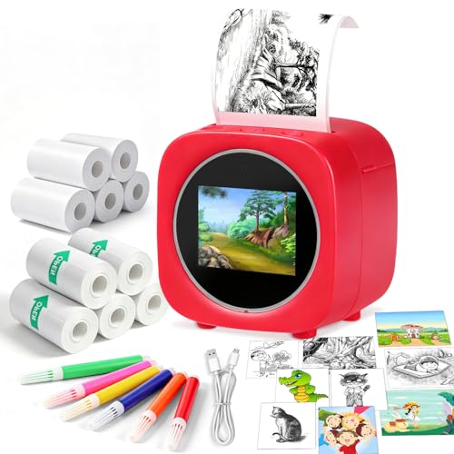 Imprimante autocollants mini thermique avec commande vocale et papier photo DIY
