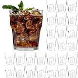 Küchera 20 Stück 260ml Wassergläser aus Kunststoff, Spülmaschinenfest Acrylglas Trinkbecher, BPA-frei Bierglas Whiskeygläser Cocktailbecher aus PP Plastik, Wiederverwendbare, für zu Hause