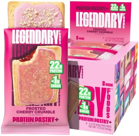 Legendary Foods High Protein Pastry, Cherry, Low Carb/Low Sugar Snack