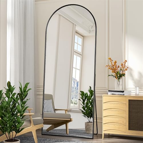 Oversized Full Length Mirror for Bedroom and Living Room, Black