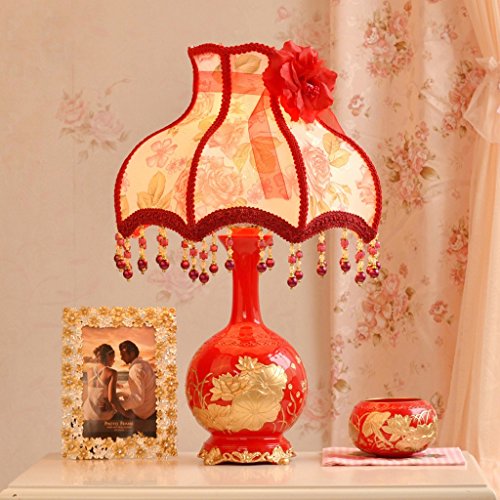 LFS Tela minimalista roja Lámpara de escritorio Lámpara de escritorio Moderno Dormitorio Lámpara de cabecera Sala de estudio de moda creativa Sala de estar Iluminación de la personalidad