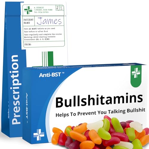 Funny Gifts For Him Adult Secret Santa Rude Joke Pill Tablets Box Prank with Jelly Beans Christmas Sweets Inside Gift for Men Him Birthday Stocking Filler Stuffer Presents for Boyfriend Husband Dad