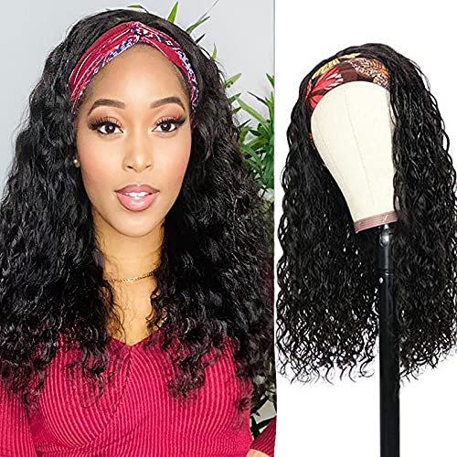 Headband Wig Human Hair Curly 16 Inches Deep Wave Headband Wig for Black Women 150% Density Brazilian Hair Wig with Headband Glueless Virgin Hair No Lace Front Wig(Natural Color) Headband Wig Human Hair Curly 16 Inches Deep Wave Headband Wig for Black Women 150% Density Brazilian Hair Wig with Headband Glueless Virgin Hair No Lace Front Wig(Natural Color)