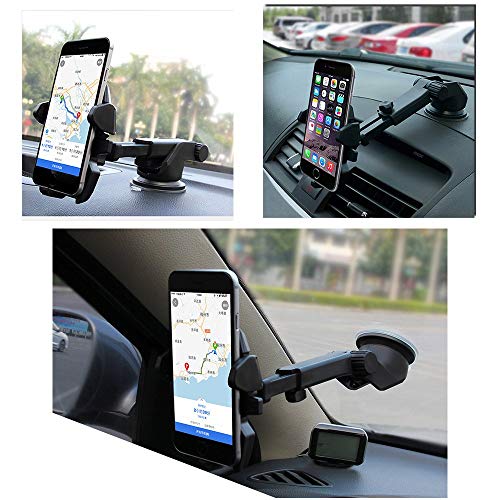 Car Phone Holder,Long Neck (Arm) Easy One-Touch Car Mount For Cell Phone Iphone 6 7 8 Plus 6S 6 7 8 5S X 10 Se,Samsung Galaxy S9 S9 Plus S8 Plus S8 Edge S7 S6 Note 8 5, Google Nexus, Huawei And More #TOP4