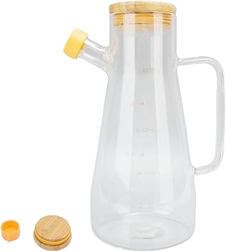 Botella dispensadora de aceite y vinagre de vidrio, botella dispensadora de aceite de oliva para cocina, dispensador de vinagre de vidrio