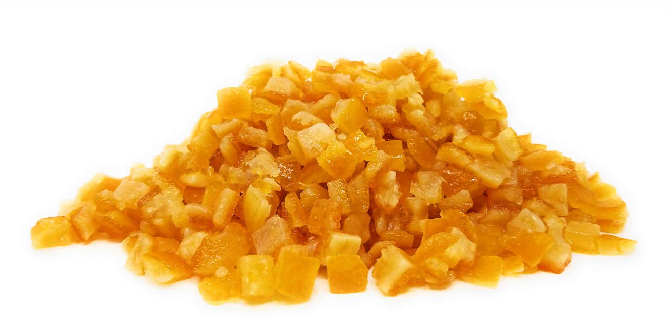 Hand Cubed Sicilian Candied Orange 1 Pound Container Fresh Never Pre Packaged