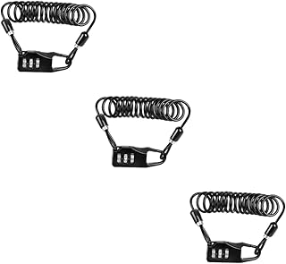 Toddmomy 3 pcs Cable Lock Bike Chain Locks Helmet Locks for Motorcycles Heavy Duty Bike Lock Password Lock Motorcycle Chain Lock Lightweight Bike Lock Bike Security Lock Child Rope Spiral