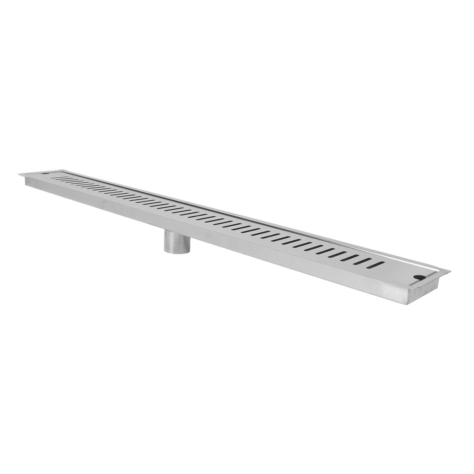 Odpływ liniowy prysznicowy ze stali nierdzewnej 304 80cm odpływ środkowy o dużej pojemności zapobiegający zatykaniu odpływ podłogowy do płytek łazienkowych