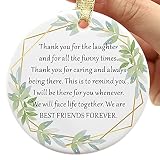 Two-Side Printed Best Friends Christmas Ornament, Friendship Gift Keepsake, Best Friends Forever Xma