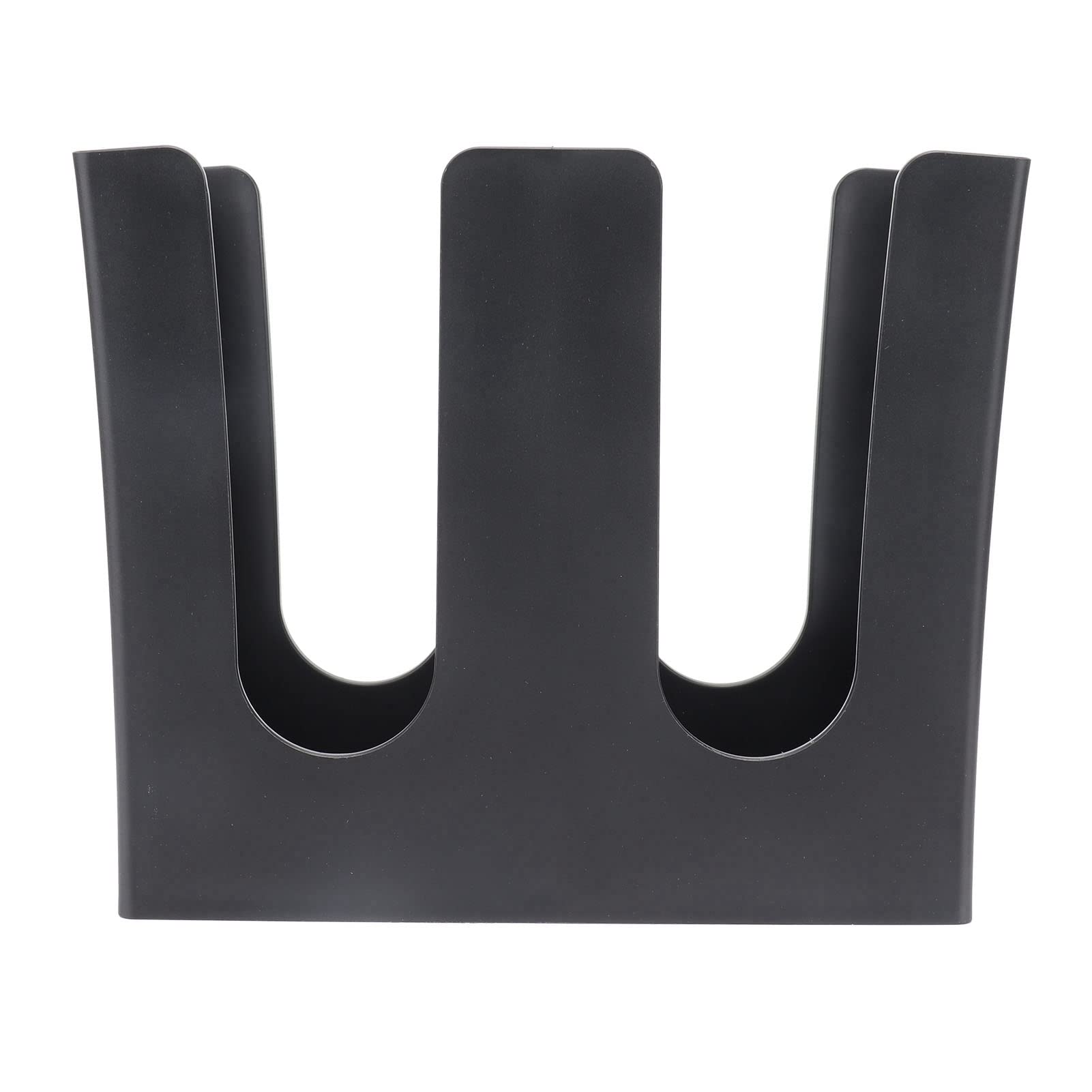 Pilipane Cup and Lid Holder Plastic Organizer Two Compartments Black Paper Cup Dispenser Storage Rack for Tea Shop Cafe Restaurant Office Home Durable Thick Plastic Material