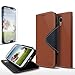 Cellto Samsung Galaxy S4 Premium Wallet Case with Screen Protector [Slim Ultra Fit] [Smooth Brown] Diary Cover /w ID Pocket Top Quality for Galaxy S IV Galaxy SIV i9500 [Made in Korea] + 1 Premium Cellto Clear Screen Protector