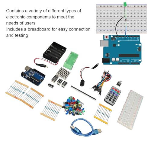 Kit de placa de desarrollo Hidyliu R3 con luces LED para proyectos de electrónica básica 5