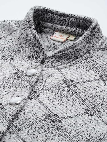 Image of Aarika Womens Winter Wear Lemon Colour Abstract Woolen Cardigan