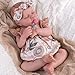 Aori Reborn Baby Dolls Clothes 20 inch Floral Printed Outfit Set for 17-20 Inch Reborn Doll Newborn Girl