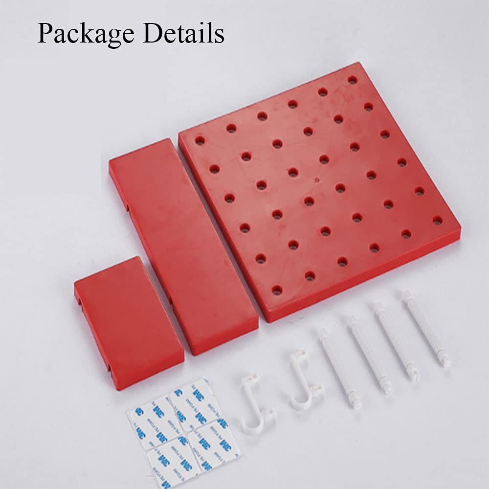 Panneau Perforé Murale Healifty - Organisateur Sans Perçage 32x31cm | Rangement Bureau, Cuisine, Salle De Bain, Facile à Installer