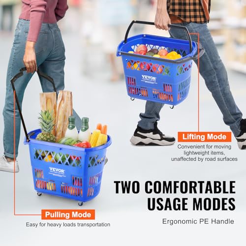 Vevor SHOPPING BASKET 39L BLUE Shopping Baskets, 6Pcs thumb #3