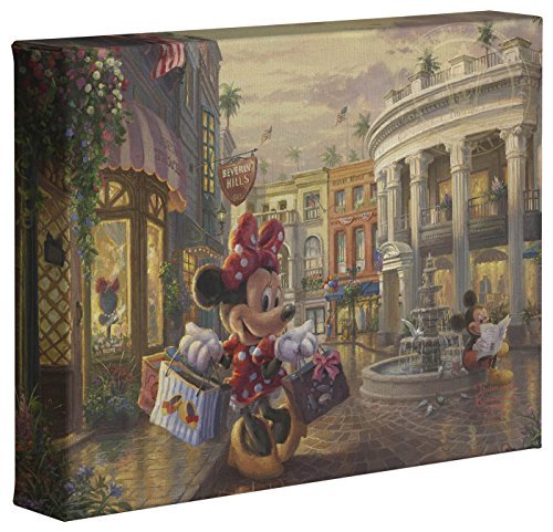 Thomas Kinkade Studios Minnie Rocks the Dots on Rodeo Drive 8 x 10 Gallery Wrapped Canvas