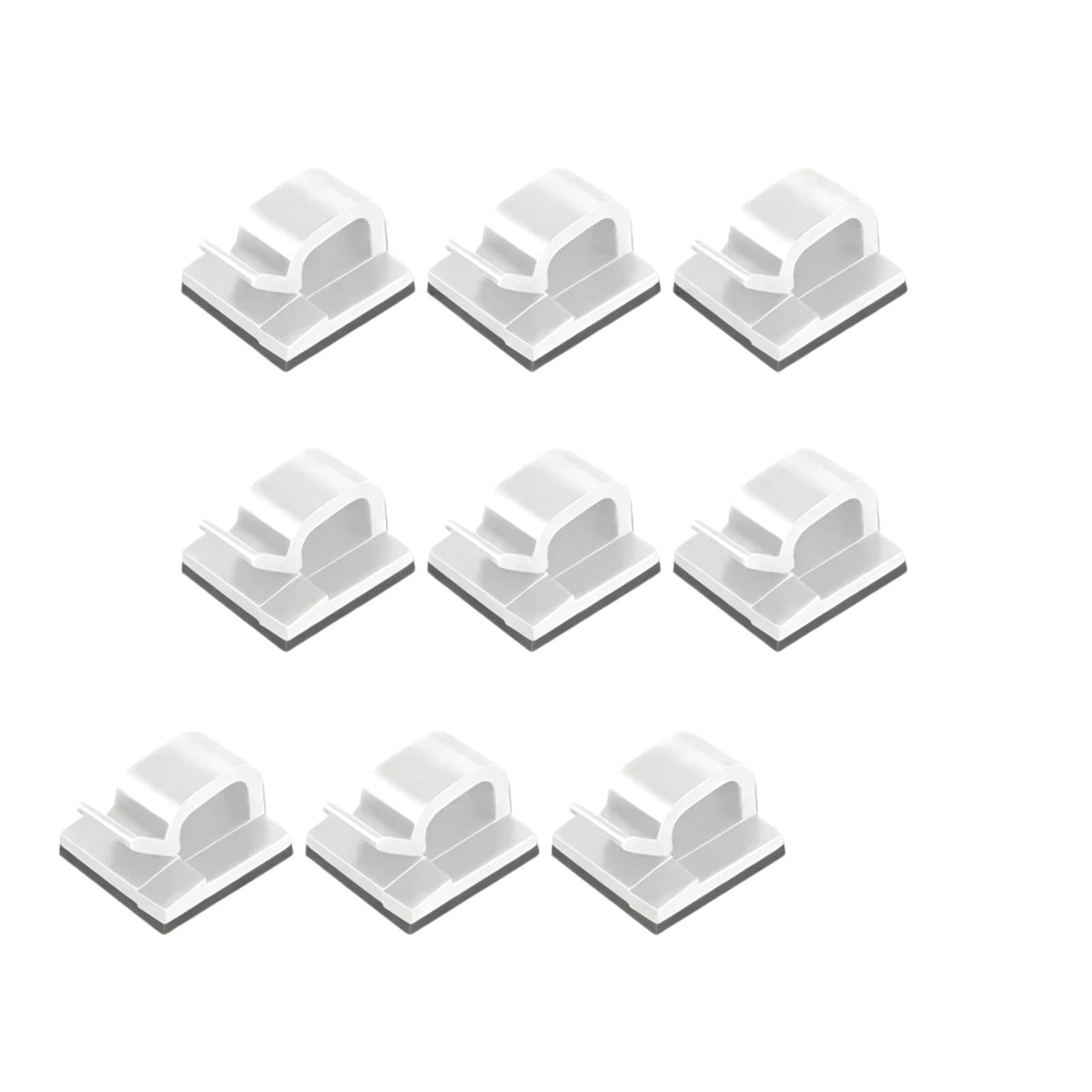 Dpnentv 30Pcs-White Clips Self-Stick Cable Home Electrical Cord Protector Fixation Clamps