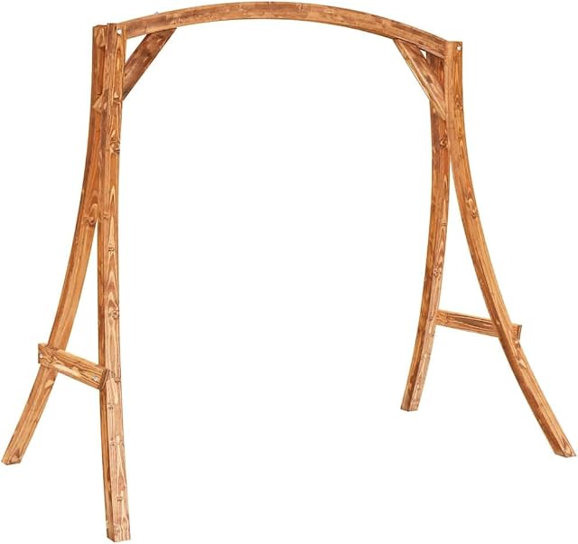 vidaXL Columpio de Madera Maciza Curvada con Acabado de Teca
