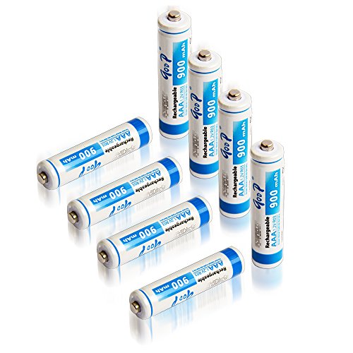 GODP 1200 Cycles Capacity 900 /1000mAh AAA 1500/1800 / 2300/2500 / 3000 mAh AA Nickel Metal Hydride Ni-MH Rechargeable Batteries (8, AAA 900mAh)