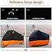 INEZARI Motorcycle Cover Waterproof Outdoor, 300D Heavy Duty Motorcycle Cover for Harley Davidson Sportster 1200 883 Fat Boy 114 Street Bob, All Seasons Protection Scooter Cover Fits up to 96