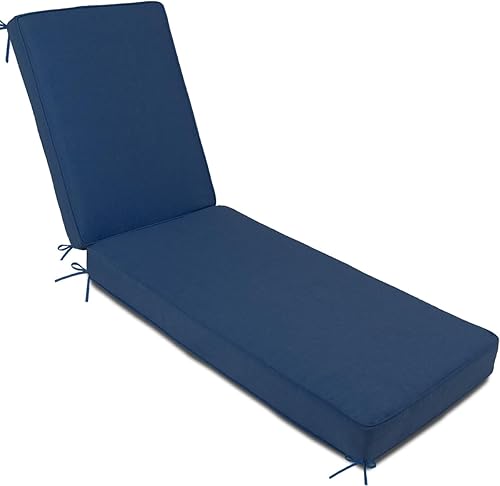 Sundale Outdoor Cojines para tumbona de patio resistentes al agua, almohadilla gruesa y duradera con correas, perfecta para patio, jardín, piscina