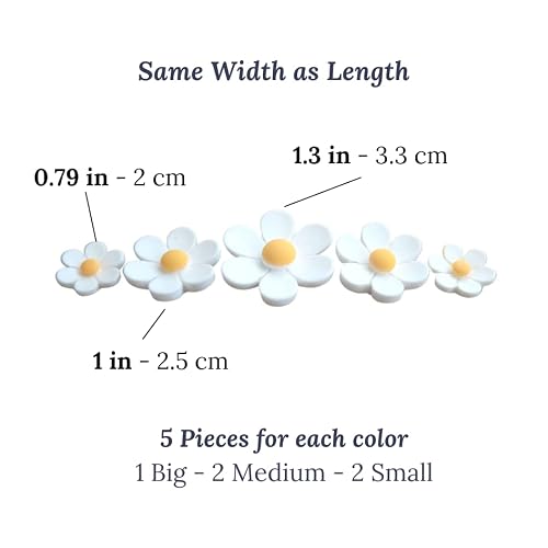 Cute Flower Fridge Magnets 20-Pack (4 Colors, 3 Sizes) 3D Strong Magnets For Fridge, Whiteboards, Lockers, Office. (Pink, Khaki, Beige, Dark Pink) Set C #TOP1