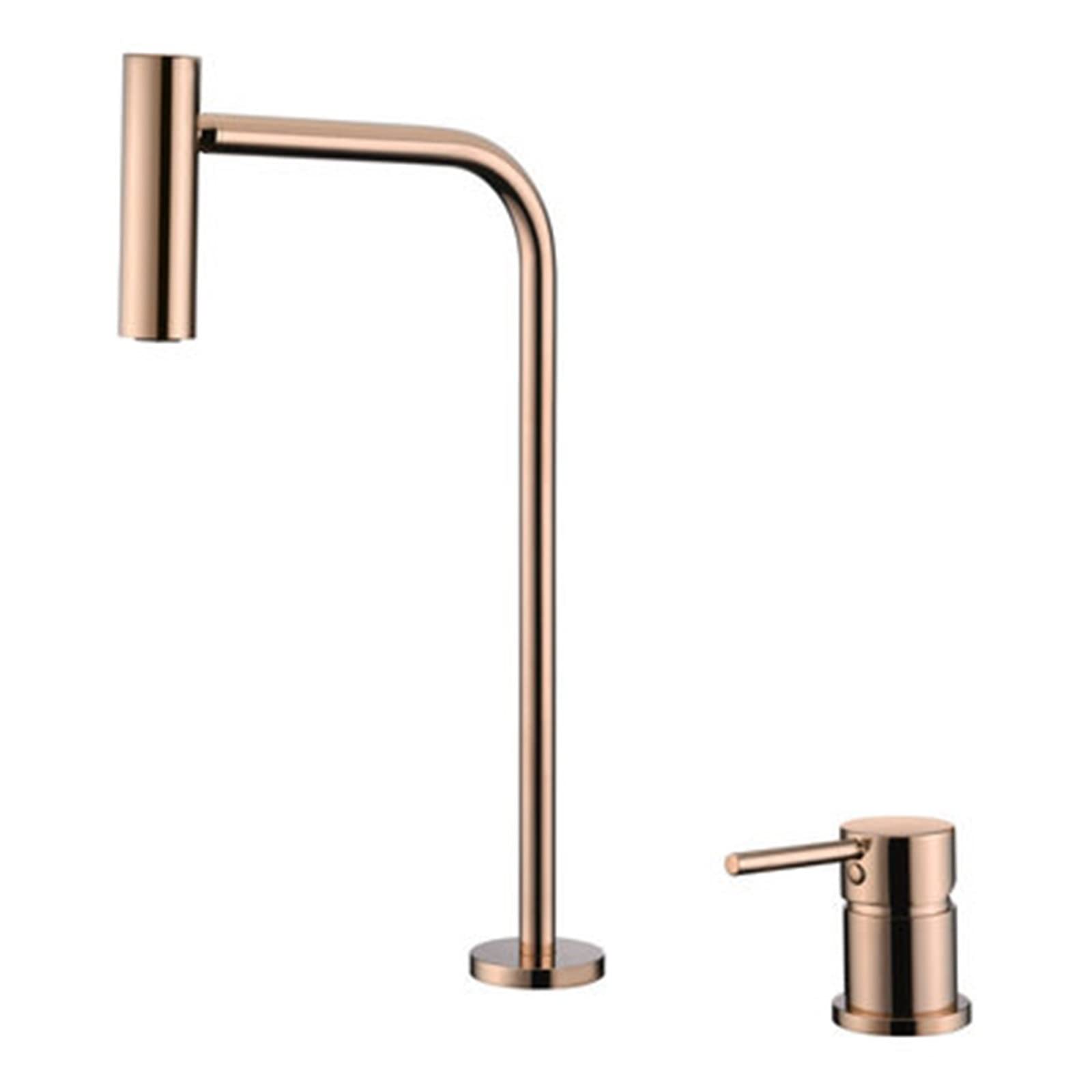 Bassin robinet salle de bains répandu chaud et froid mélangeur évier or rose