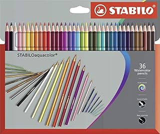 Colouring Pencil - STABILOaquacolor - Wallet of 36 - Assorted Colours