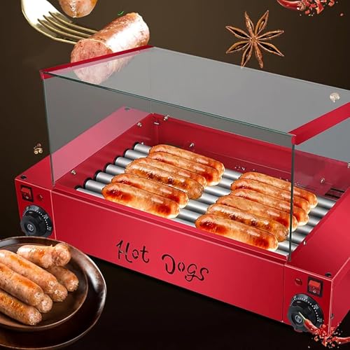 ZJGFCB Hot Dog Roller Machine, Hot Dog Roller Grill, Stainless Steel Hot Dog Roller, Grill Machine With Dust Cover, Suitable For Home Use - Image 2