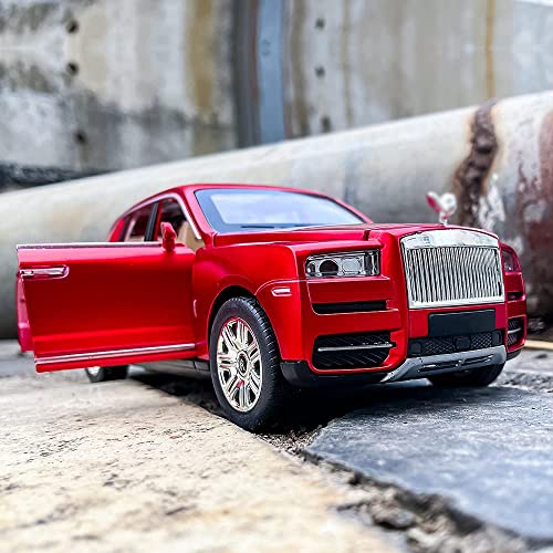Image of DARVICE Alloy Die Cast Metal Car 1:24 Scale Model Cullinan Alloy Diecast Metal Car with Light Sound Openable Door Pullback Toy Car for Kids Best Gifts Toys for Boys