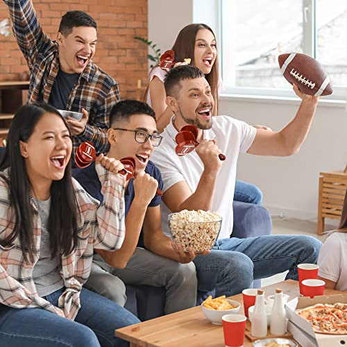 Elcoho 24 Pack Plastic Football Clappers Football Noise Makers Hand Clappers Football Match Accessories Noisemakers for Football Events Party Cheer Supplies