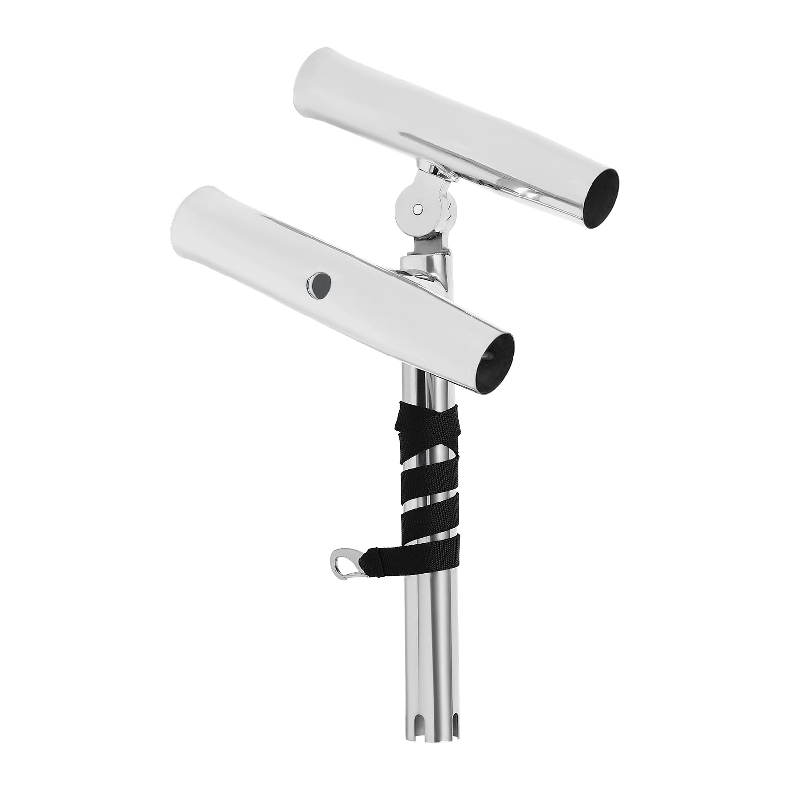 2pcs Double-Head Fishing Rod Holders, Stainless Steel Fishing Dual Rod Holder, Double Angle Adjustable Rod Holder, Pair of Boat Stainless Steel Fishing Dual Rod Holder Silver : Sports & Outdoors