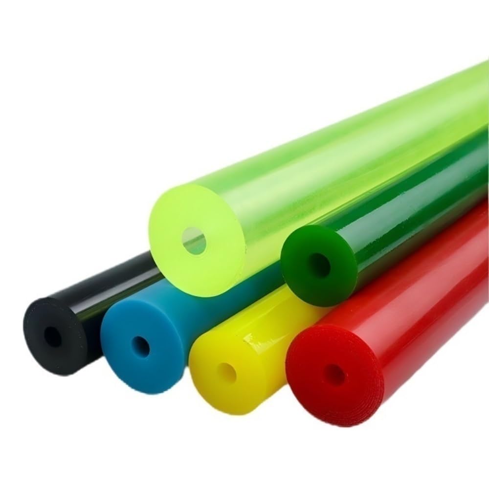 Varilla de plástico de ingeniería Varilla hueca de PU 500 mm longitud, ampliamente utilizada en industrias como la electrónica automotriz y maquinaria. 1 unidad(Yellow,55mm*8mm)