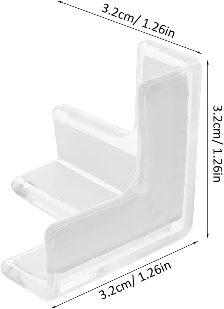 4Pcs Clear Corner Guards Proofing Furniture Edge Protectors for Tables Desks Transparent Safety Bumpers to Prevent Injuries Invisible Cushioning for