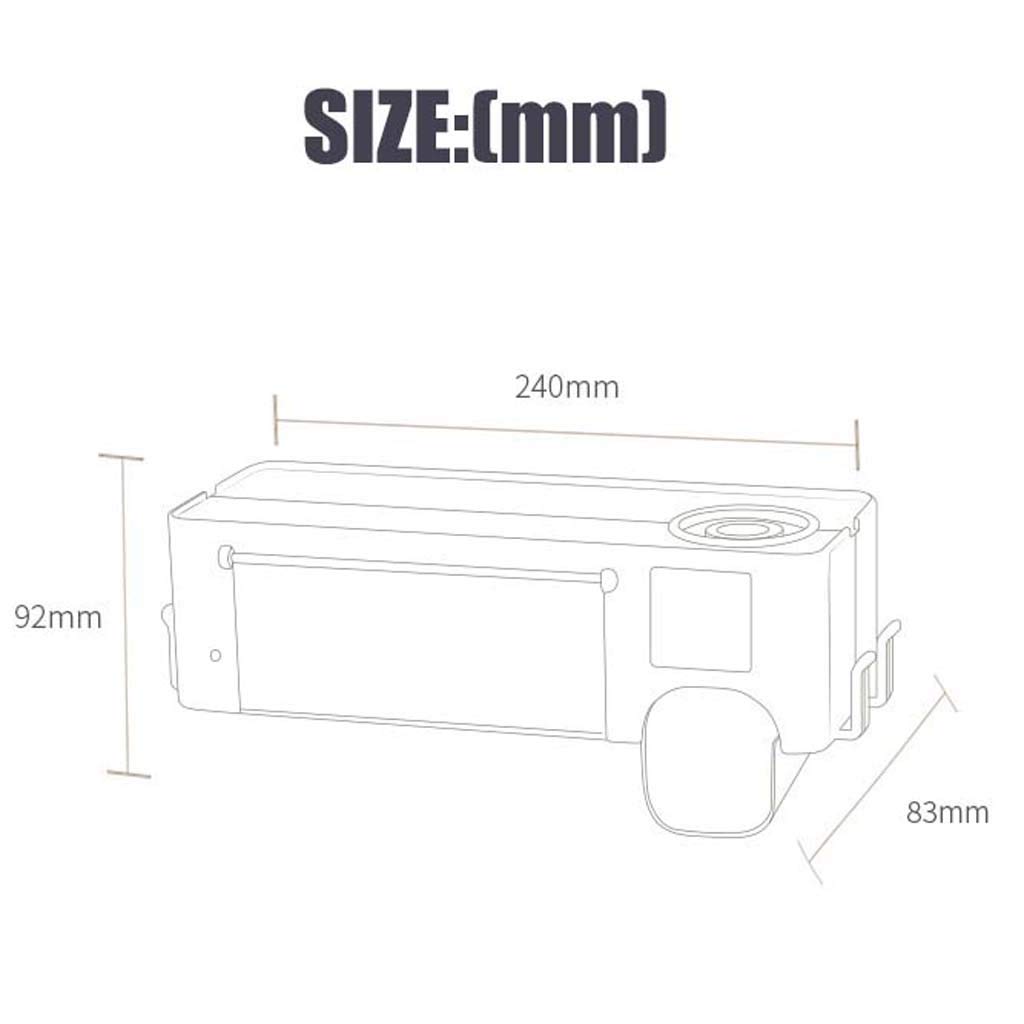 TJH - Sterilizzatore per spazzolini da Denti, sterilizzazione UV, scaffale per spazzolini da Denti, a Prova di Polvere, Bagno dentifricio da Parete Senza punzone Gray Caricatore di USB