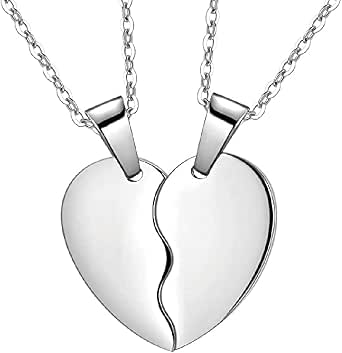 2 pezzi/set collana dell'amicizia significativa brillante lucentezza catena di estensione regolabile decorazione regalo migliore amica migliore amica