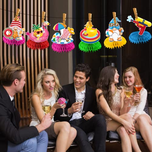 8 Pcs Pool Party Decorations Honeycomb Centerpieces, Summer Party Decorations, Beach Party Decorations 3D Double Side Honeycomb Decorations For Pool Party Supplies Summer Party Beach Party #TOP6