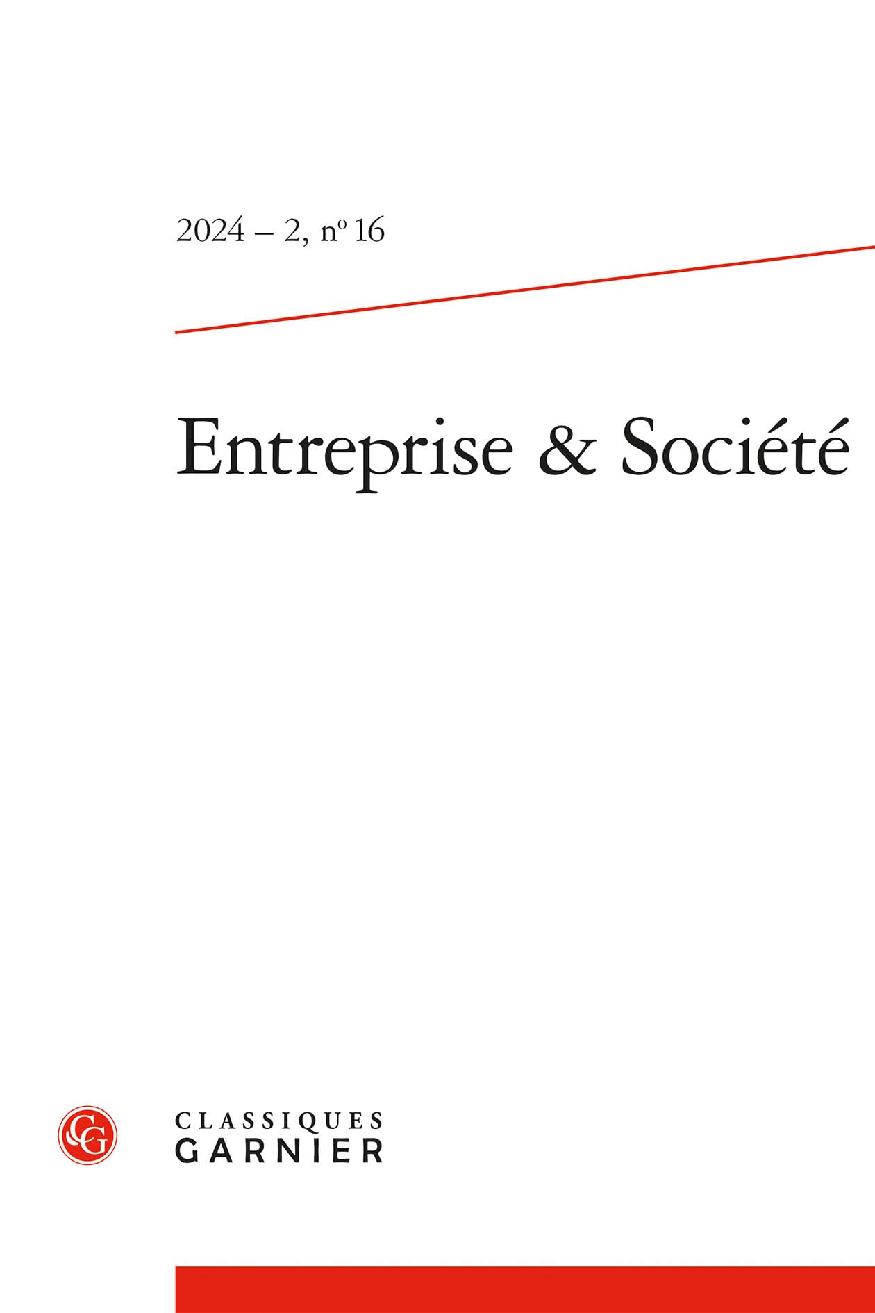 Entreprise & Societe: 2024 - 2, n° 16