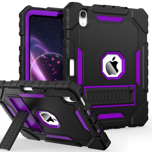 Grifobes Case for iPad mini 7(A17 Pro)/mini6 8.3 inch Rugged Black Purple