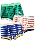 [Vaenait Baby] 2-9歳 子供 肌着 綿100% キッズ 男の子 下着 3枚組 パンツ ショートボクサーBoxer Vehicle XL (8-9歳)