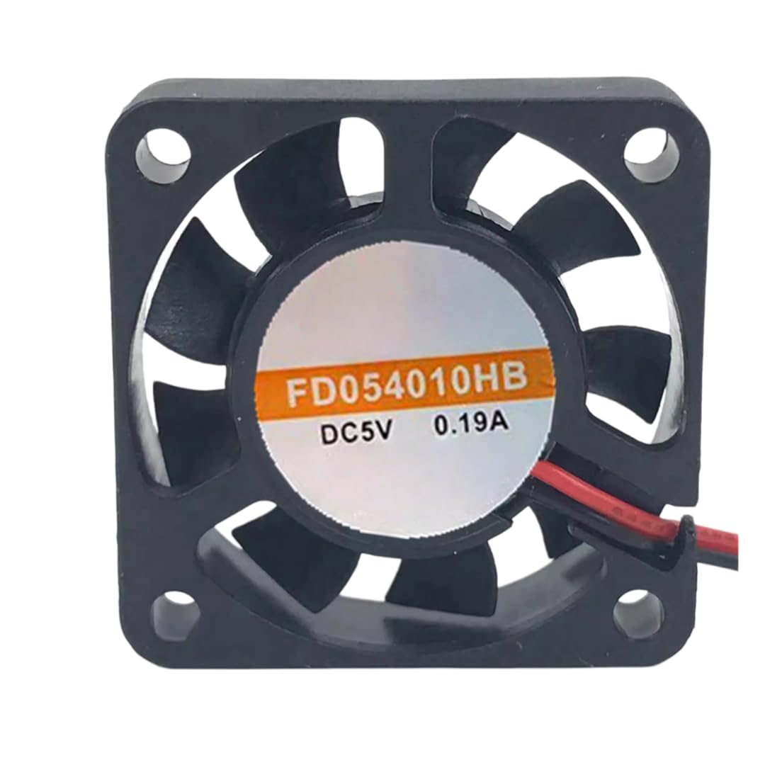 FD054010HB 40MM DC5V 0.19A 2-Wire Fan - High Speed 7800RPM, Low Noise 26.8DB(A), 8.8CFM Airflow, Compact Size 1.57x1.57x0.39 inch