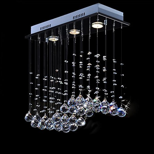 Lampe suspendue ondes de cristal pour illuminer un bar ou une boutique