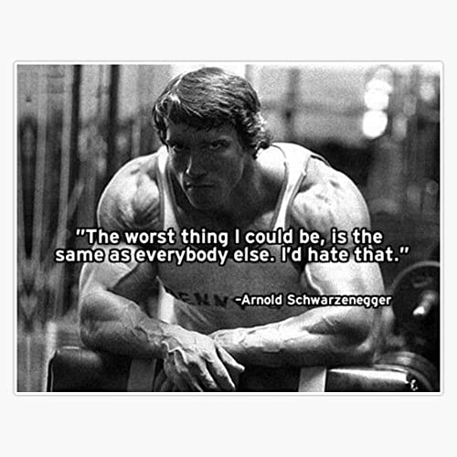 The Worst Thing I Could be, is The Same as Everybody Else. I'd Hate That. - Arnold Schwarzenegger Sticker Bumper Sticker Vinyl Decal 5"