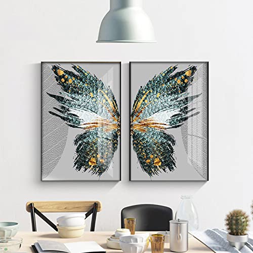 Art abstrait papillon impression sur toile KEBIA de qualité supérieure - 3