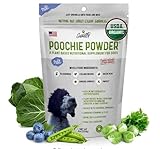 Organic Dog Supplement & Multivitamin | Poochie Powder, Raw Powdered Superfoods, Essential Vitamins & Minerals with Wild Blueberries, Parsley & Other Antioxidant, Disease Fighting Greens DOG APPROVED