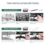 Anzome 38 x 31 x 20 Rear Basket for Bicycles, Waterproof Metal Wire with Adjustable Cargo Net and Waterproof Cover that Fits Most Rear Bike Carriers - Image 7